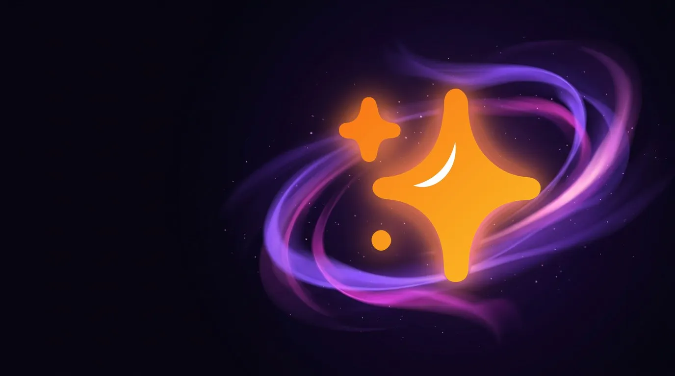 The Creator Magic sparkle glowing in a swirl of violet and pink light